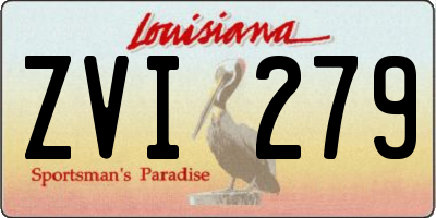 LA license plate ZVI279