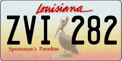 LA license plate ZVI282
