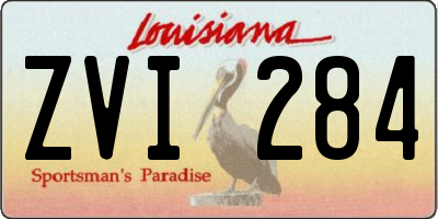 LA license plate ZVI284