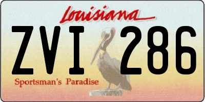 LA license plate ZVI286