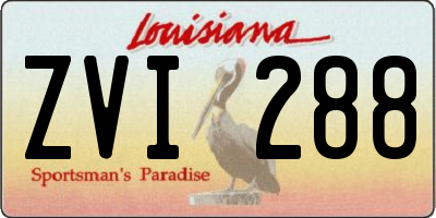 LA license plate ZVI288