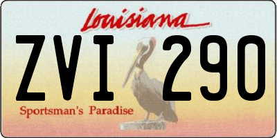 LA license plate ZVI290