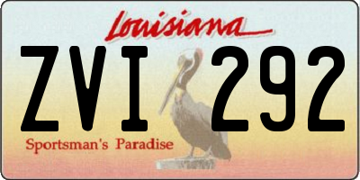 LA license plate ZVI292