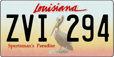 LA license plate ZVI294