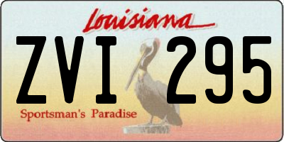 LA license plate ZVI295