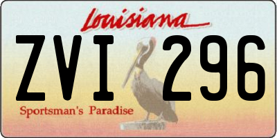 LA license plate ZVI296