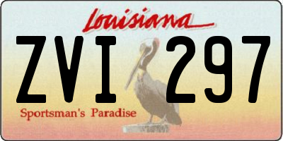 LA license plate ZVI297