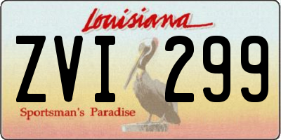 LA license plate ZVI299