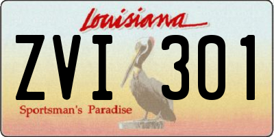LA license plate ZVI301