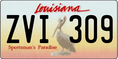 LA license plate ZVI309