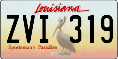 LA license plate ZVI319