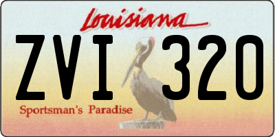 LA license plate ZVI320