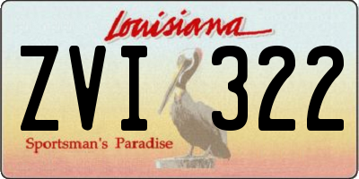 LA license plate ZVI322