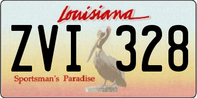 LA license plate ZVI328