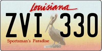 LA license plate ZVI330