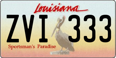 LA license plate ZVI333