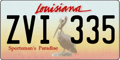 LA license plate ZVI335