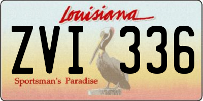 LA license plate ZVI336