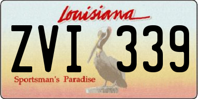 LA license plate ZVI339