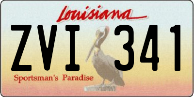 LA license plate ZVI341