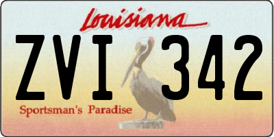 LA license plate ZVI342