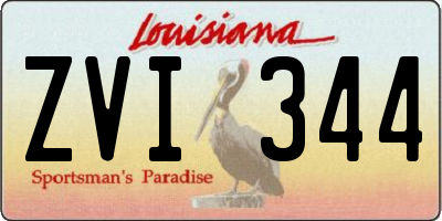 LA license plate ZVI344