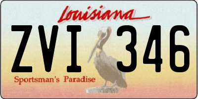 LA license plate ZVI346