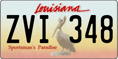 LA license plate ZVI348