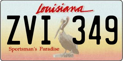 LA license plate ZVI349