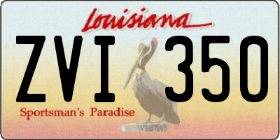 LA license plate ZVI350