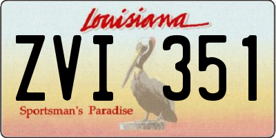 LA license plate ZVI351
