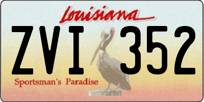 LA license plate ZVI352