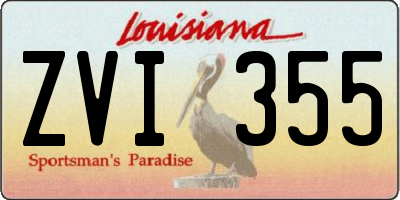 LA license plate ZVI355