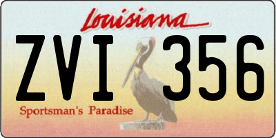 LA license plate ZVI356