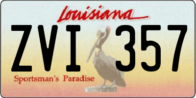 LA license plate ZVI357