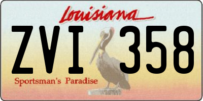 LA license plate ZVI358