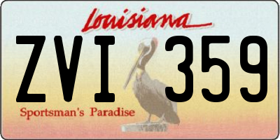 LA license plate ZVI359