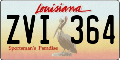 LA license plate ZVI364