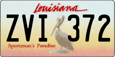 LA license plate ZVI372