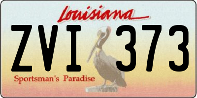 LA license plate ZVI373