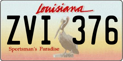 LA license plate ZVI376