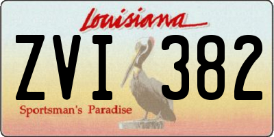 LA license plate ZVI382