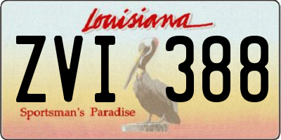 LA license plate ZVI388