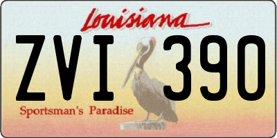 LA license plate ZVI390