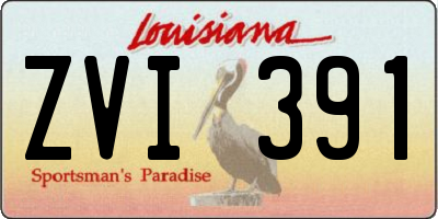 LA license plate ZVI391