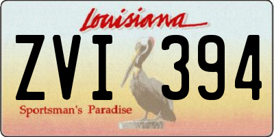 LA license plate ZVI394