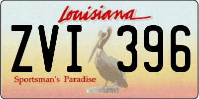 LA license plate ZVI396