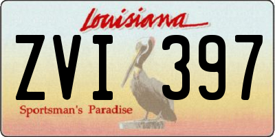 LA license plate ZVI397