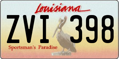 LA license plate ZVI398