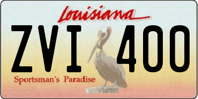 LA license plate ZVI400